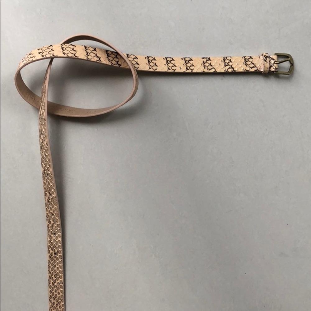 J. Crew sz sm snakeskin genuine leather belt